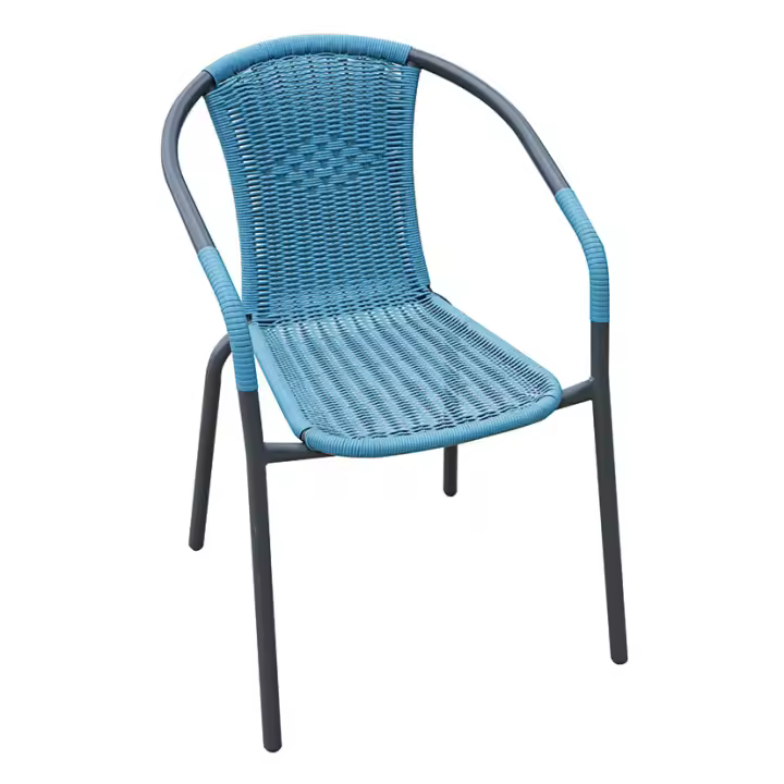 SILLA APILABLE ACERO/FIBRA BASIC. AZUL - 1