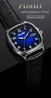 Reloj De Hombre POSHI Moda Cuero Resistente Al Agua Calendario Luminoso Deportivo Estilo Casual Y Lujo Movimiento Cuarzo - details 0