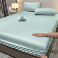 Sábana Ajustable De 40s Lyocell Fibra Silky Cooling Con Bolsillo Profundo Para Cama Reina Tencel Eucalipto Cubierta De Matrás Para Hogar Y Hotel - details 4