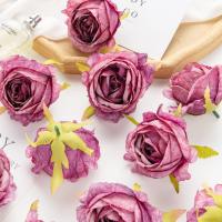 5Pcs Flores Artificiales De 7cm Rosas De Seda Para Decoración De Hogar Accesorios De Boda Caja De Dulces Navidad DIY - details 7
