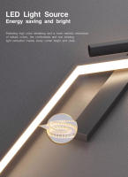 Lámpara De Pared Minimalista Para Interior En Negro Y Oro Decoración Para Sofa Y Fondo De Sala De Estar Y Dormitorio Luz LED Para Cocina Y Comedor - details 2