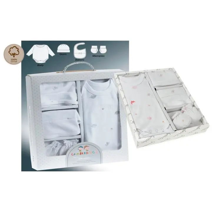 Juego infantil 4 prendas bebé gris - 1