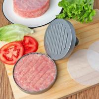 Prensa de hamburguesas, fabricante de hamburguesas de acero inoxidable de calidad alimentaria con mango de ABS, prensa de hamburguesas antiadherente, 11,5 cm - details 2