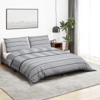 vidaXL Juego de Funda Nórdica Sábana Ropa Cama Algodón 260x220 cm Color Blanco y marrón,  Gris claro,  Gris y mas - details 1