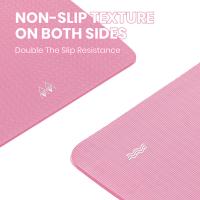 Esterilla de yoga para ejercicio, fitness, extra Gruesa, antideslizante, para Deportes, Pilates, Gimnasio, Resistencia con Correa de Transporte - details 3