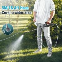Pulverizador Eléctrico Portátil Para Jardín Con Mangue Y 3 Boquillas De Agua Para Riego Del Patio Y Césped Batería Recargable - details 4
