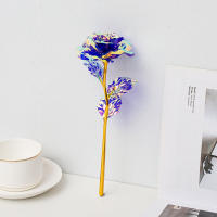 Rosa De Simulación Para Día De San Valentín En Oro 24k Papel De Aluminio Rosa Dorada Regalo Creativo Para Amantes Decoración De Boda - details 16