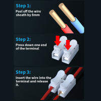 Conectores De Cable Eléctricos CH2 Quick Splice Lock 2Pines Terminales De Cable De 21x17x13mm Para Conexión Segura Y Rápida - details 3