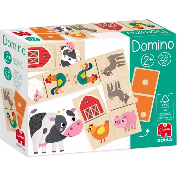 Goula - Dominó Granja, Juego Preescolar Educativo a Partir de 2 años (Diset 1110700205) - 1