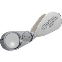 Lupa plegable de metal con aumento de 40x y luz LED y ultravioleta. - details 0