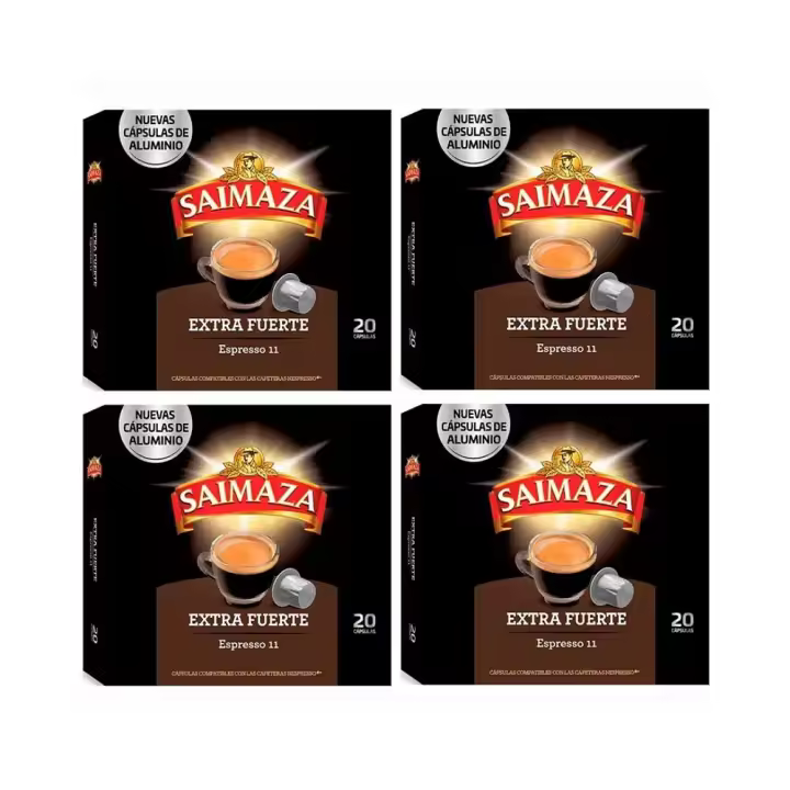 Extra Fuerte Saimaza 4 cajas de 20 cápsulas compatibles Nespresso 8410091070998 - 1