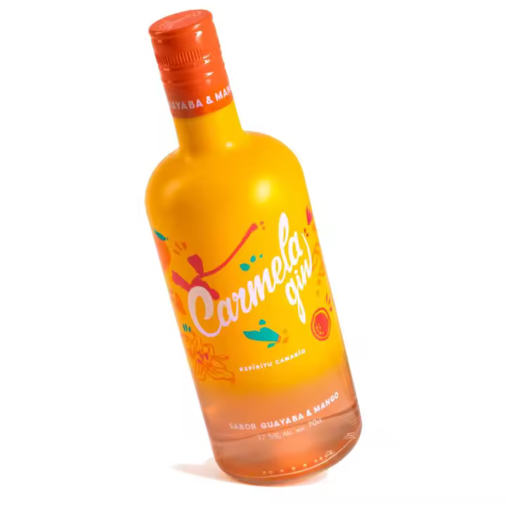 Gin Carmela 70 cl (Islas Canarias) Sabor Guayaba y Mango perfecta para tomar un  gin tonic clásico o creativo - 1