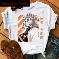 Camiseta De Anime Japonés Demon Slayer Kimetsu No Yaiba Para Mujer Dibujos Animados Kawaii Rengoku Camiseta Gráfica Tanjirou Kamado Tshirt Casual Manga Corto Algodón Poliéster Estilo Clásico - details 4