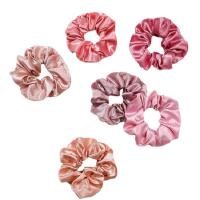 Cinturones Elásticos De Satén Rosa Sólido Para El Cabello Grandes Y Densos Con Alta Elasticidad Adecuados Para Todas Las Estaciones Para Mujeres Accesorio De Moda - details 2