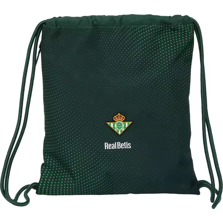 SAFTA  SACO DEPORTIVO CREMALLERA RES AGUA REAL BETIS BALOMPIE - Saco Deportivo Licencia Oficial - Diseño Moderno - Ideal para Gimnasio y Viajes - Material Resistente - Cierre Ajustable - 1