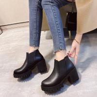 Botas De Mujer De Tacón Alto Y Plataforma Cómodas De Puntera Redonda Color Sólido Casual Para Otoño E Invierno Nueva 2024 - details 3