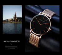 Reloj De Negocios Para Hombre Hannah Martin Movimiento Japonés De Cuarzo Acero Inoxidable Ultrafino Estilo Casual Plata Negra - details 0