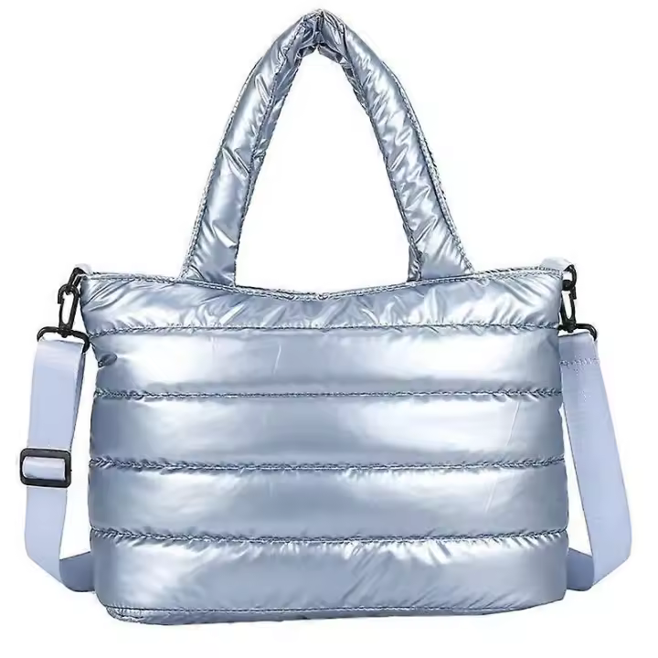 Bolso de mano mullido para Mujer, Bolso de hombre de Nailon, Bolso de mano mullido para Mujer, hecho de Material de Nailon, - 1