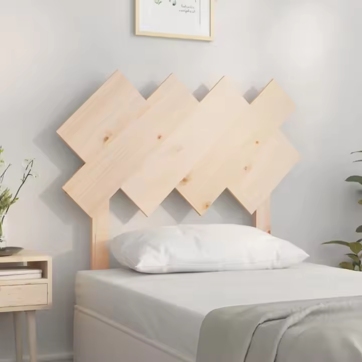 vidaXL Cabecero de cama madera maciza de pino 92x3x81 cm - 1