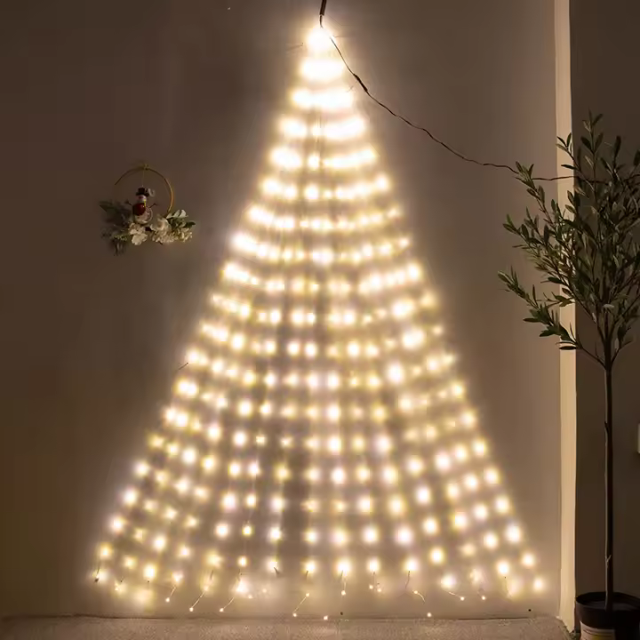 Luces De Cascada LED 600 Individuales Para Decoración De Habitación Y Navidad Luz De Fairy De Enchufe Adorno De Cortina De Navidad Luz De Ambiente Para Dormitorio - 1