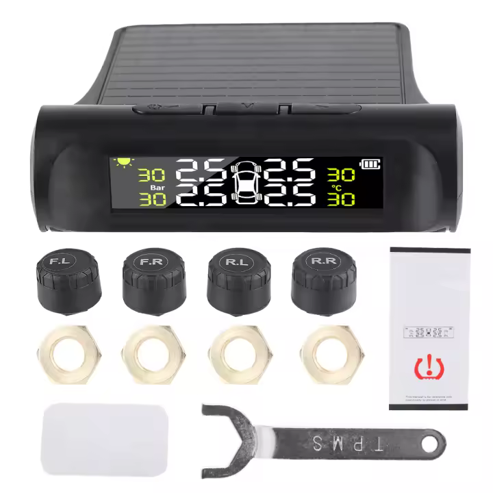 Sistema De Monitoreo De Presión De Neumáticos Para Coche RV Camión Con 6 Sensores Externos 180° Ajustable Bracket Impermeable TPMS Wireless - 1