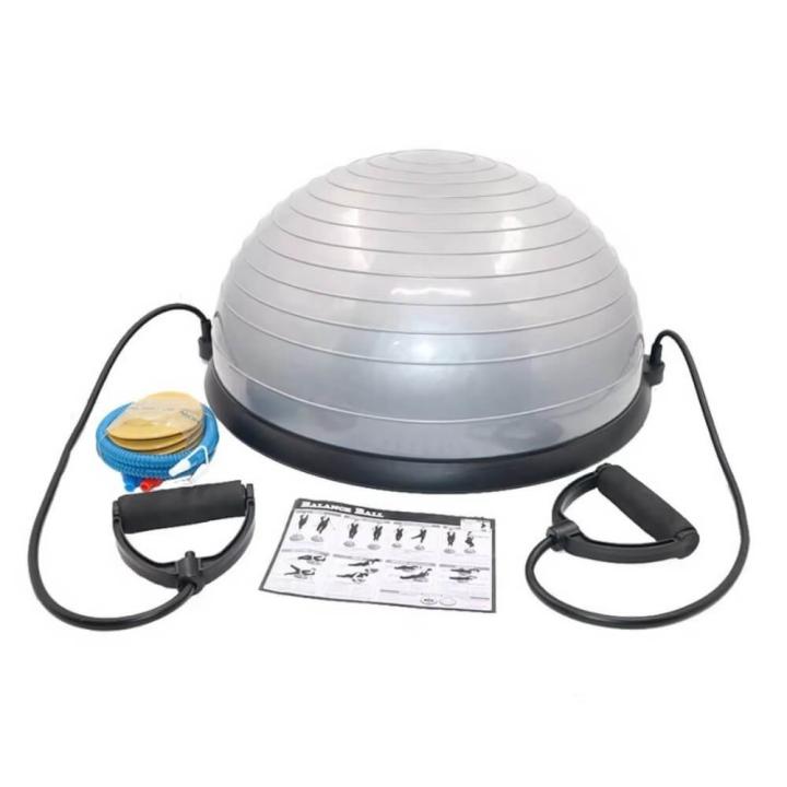 Balón de Equilibrio y Entrenamiento Fitness 60cm con Bandas y Bomba