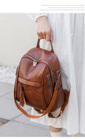 Mochila para mujer, sencilla, retro, para viajes, ocio, multifuncional, de gran capacidad, tipo bandolera - details 4