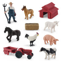 Modelos Miniatura De Animales Muebles Pollo Pato Ganso Vaca Estatua Educativa Juego De Juguetes Para Jardín SandBox Decoración De Hogar - details 1
