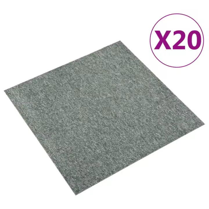 vidaXL 20x Baldosas de Suelo de Moqueta 5m² Rayada Lamasejo Color Beige,  Beige claro,  Antracita y mas - 1