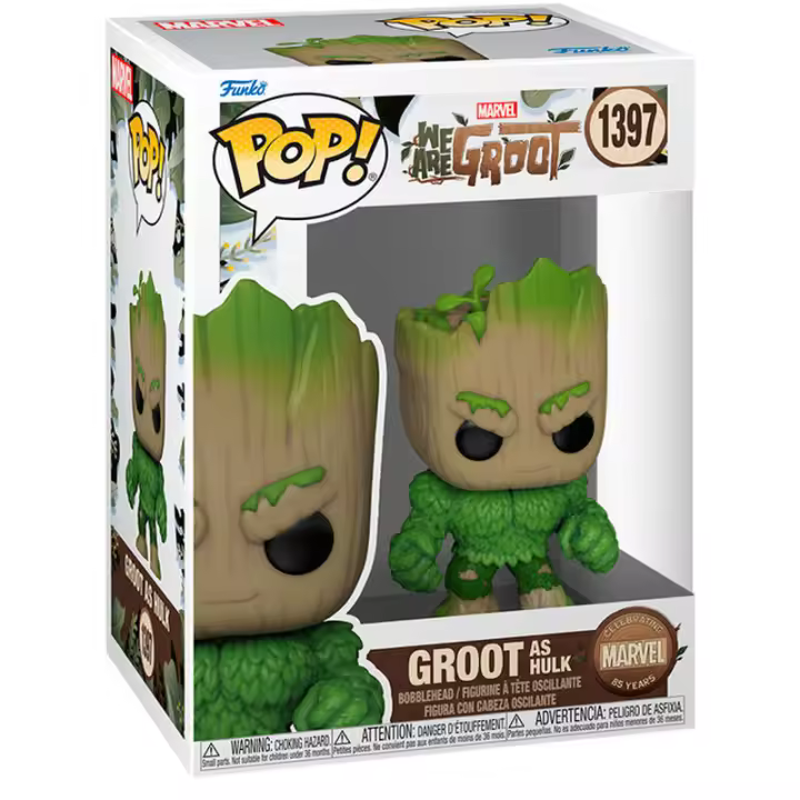 Figura Pop Marvel We Are Groot - Groot As Hulk-Figura de Vinilo Coleccionable - Idea de Regalo- Mercancia Oficial - Juguetes para Niños y Adultos - Movies Fans - Muñeco para Coleccionistas y Exposición - 1