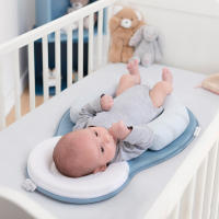 Almohada Para Bebé Recién Nacido Protección De Cabeza Seguridad Al Dormir Respirable Modeladora Antirrollo Almohada Para Niños Pequeños Antideslizante Almohadilla De Leche - details 6