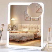 Espejo de Maquillaje Plegable de Viaje, Recargable de 1800 mA portátil Iluminado con Espejo de Aumento de 10x, 3 Colores Regulables, Espejo cosmético Ultrafino con Luces (Blanco) - details 17