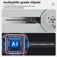 Reproductor De CD Multifuncional Retro Con Altavoz Bluetooth Inalámbrico Y Radio FM Luz De Ambiente Colorida Con Control Remoto Para Hogar - details 5