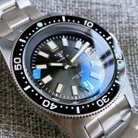 Reloj De Pulsera Automático Tandorio 41mm 62MAS Con Dial Negro Y Gris Banda De Goma Acero Inoxidable 300M Resistente Al Agua Bisagra De Cristal De Zafiro Bisagra De Zafiro Verde Lume - details 6