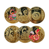 Monedas Commemorativas De Año Nuevo 2025 Serpiente Zodiac Chino Medallas De Alivio 3D Coleccionables Monedas No Monetarias Material Metálico Producidas En China - details 6
