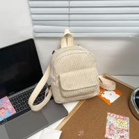 Mochila Mini De Mujer En Color Sólido De Corduroy Tamaño Pequeño Estilo Casual Para Viajes Al Aire Libre Escolares Y Chicas - details 2
