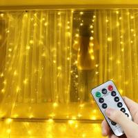 Guirnalda De Navidad Con Luces De Cuerda Para Dormitorio Y Cortinas Control Remoto USB Decoración De Hogar Para Año Nuevo 2025 Regalos De Navidad Árbol De Navidad - details 14