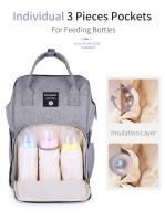 Bolso De Diáspares Para Bebé Insular Gran Capacidad Bolsa De Camarón Para Carrito De Supermercado Estilo Mochila Para Mamá En Embarazo - details 2