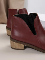 SP Botas Chelsea nuevo Botas de Mujer Botas Gruestas Tacón Bajo Botas de cuero botines retro Primavera y botas individuales Botas Cortas Mujer, - details 19
