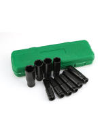 Juego De 10 Piezas De Llaves De Impacto Métricas 1/2" Universal Juego De Llaves Profundas Para Herramientas De Aire Y Palancas - details 1