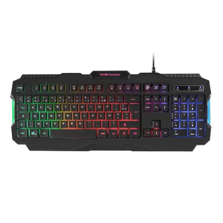 TECLADO MARS GAMING MRK0 EN FRANCES COMPACTO Y LIGERO ANTI-GHOSTING LOGITUD CABLE 3m USB - 1