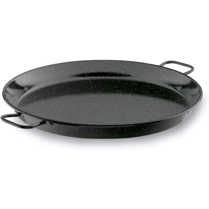 C.A - Paellera Plana de Acero Esmaltado Vitrificado para Cocinar Ricas Paellas Valencianas de Forma Tradicional - 1