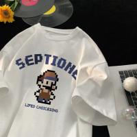 Camiseta De Algodón Para Hombre Estampado De Gato Adorable De Alta Calidad Manga Corta Casual Suelta Y2k Top Para Gimnasio Deporte - details 5