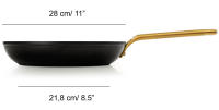 ARCOS Samoa Iconic Negro - Sartén Antiadherente Cerámico (28 cm) - Aluminio Forjado - Mango Dorado de Acero Inoxidable - details 1