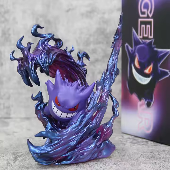 Figura De Acción Pokemon Gengar 19cm Muñeca Coleccionable De Anime Fantasma Con Abrazo PVC Decoración Para Escritorio Regalo Ideal Para Jóvenes De 14 Años O Más - 1