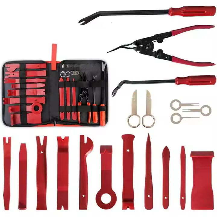 19 piezas de herramientas de extracción de molduras de automóviles Kit de herramientas de extracción de molduras de automóviles universales Herramientas de extracción para el panel de la puerta del automóvil Tablero - 1
