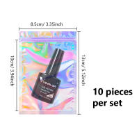 10Pcs Bolsas Reutilizables De Aleación De Holográfica Para Joyería Uñas Gel De Pintura Maquillaje Cuentas De Adornos Bolsa De Regalo - details 6