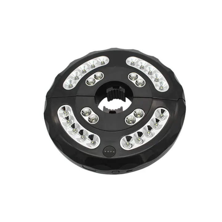 Lámpara de sombrilla, 28 luces LED, 3 modos, iluminación recargable, lámpara de sombrilla y sombrilla grande para camping, patio （Luz blanca exterior） - 1
