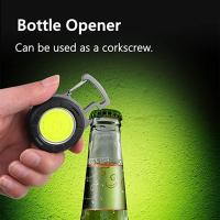Linterna De Bolsillo LED COB Portátil Con Abrebotellas Luz De Trabajo Miniatura Recargable Tipo C Para Camping Al Aire Libre - details 13