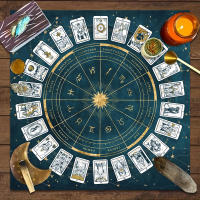 Mantel De Juego De Cartas Tarot Con 12 Zodiacos Para Fortuna Toldo De Juego De Mesa Decorativo De Poliéster/Celulosa Tamaño Cuadrado - details 9